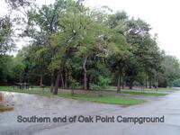 Southern end of Oak Point Campground-lake on right